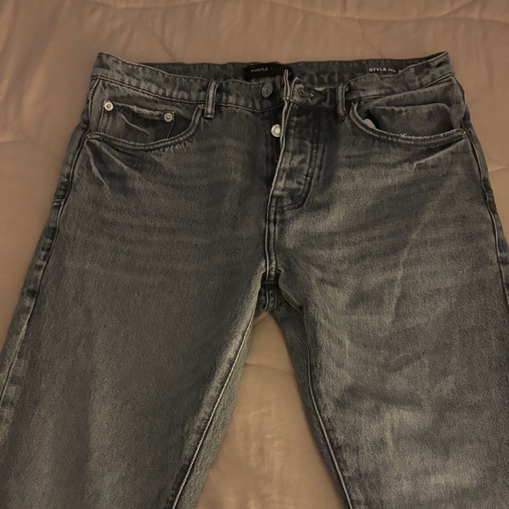 Men's Purple Gray Jeans